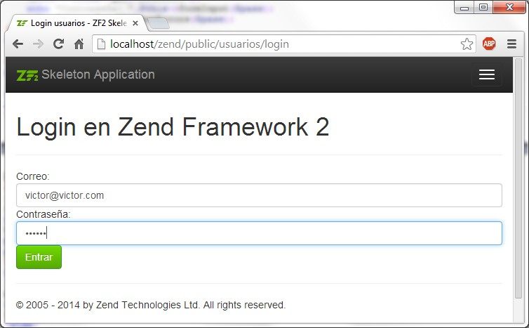 autenticacion en zend framework 2 login con zf2